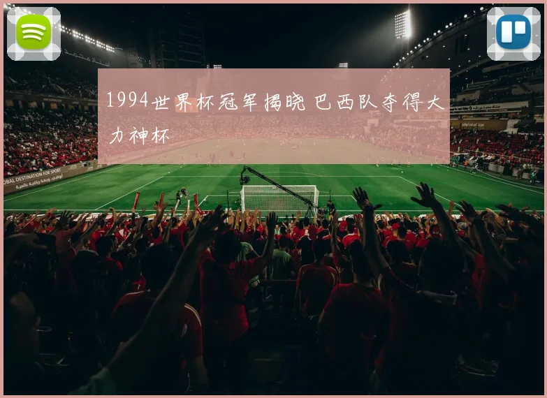 1994世界杯冠军揭晓 巴西队夺得大力神杯